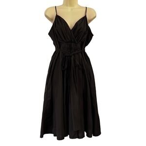 Gap Dark Brown Cotton Casual Dress Woman's Size 14 Midi Sundress Vacation